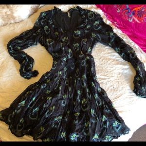 Free People Peacock Feather Dress